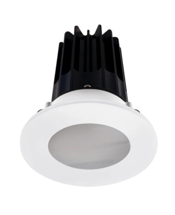 Lotus LED Lights LED-2-S8W2-3018K-2RRWH-2RST 2 inch Recessed Downlight 8W LED Dim to Warm 3000-1800K 600 lm - 38° Beam Angle - White Reflector - Round Shower Trim - Type IC Damp Air-Tight T24 CRI 90+