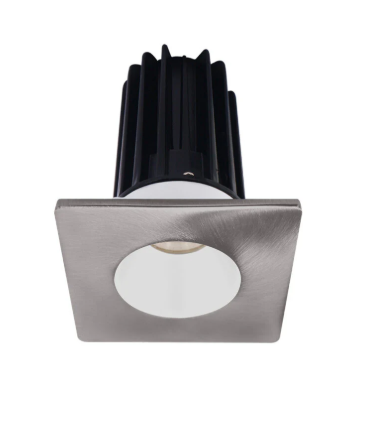 Lotus LED Lights LED-2-S8W2-3018K-2RRWH-2STBN-60D 2 inch Recessed Downlight 8W LED Dim to Warm 3000-1800K 600 lm - 60° Beam Angle - White Reflector - Square Brushed Nickel Trim - Type IC Damp Air-Tight T24 CRI 90+