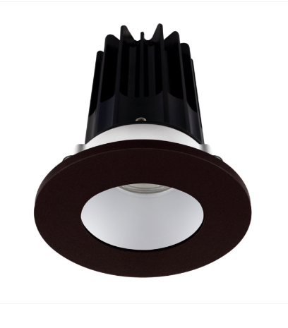 Lotus LED Lights LED-2-S8W2-30K-2RRAK-2RTBZ 2" Led Recessed Downlight - 8w - 3000k - 600 Lumens - Silver Reflector - Round Bronze Trim - 120v