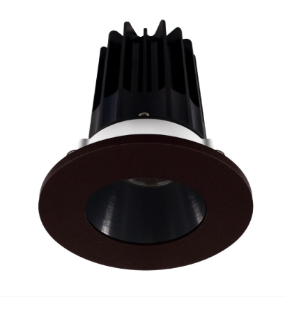 Lotus LED Lights LED-2-S8W2-30K-2RRBK-2RTBZ 2" Led Recessed Downlight - 8w - 3000k - 600 Lumens - Black Reflector - Round Bronze Trim - 120v