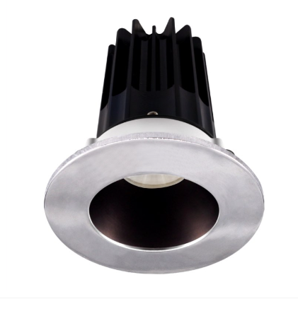 Lotus LED Lights LED-2-S8W2-30K-2RRBZ-2RTCH 2" Led Recessed Downlight - 8w - 3000k - 600 Lumens - Bronze Reflector - Round Chrome Trim - 120v