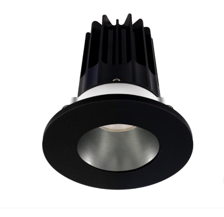 Lotus LED Lights LED-2-S8W2-30K-2RRCH-2RTBK 2" Led Recessed Downlight - 8w - 3000k - 600 Lumens - Chrome Reflector - Round Black Trim - 120v