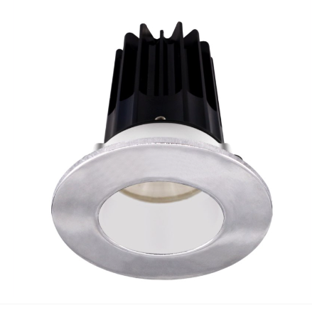 Lotus LED Lights LED-2-S8W2-30K-2RRWH-2RTCH 2" Led Recessed Downlight - 8w - 3000k - 600 Lumens - White Reflector - Round Chrome Trim - 120v