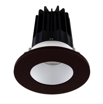 Lotus LED Lights LED-2-S8W2-40K-2RRAK-2RTBZ 2" Led Recessed Downlight - 8w - 4000k - 620 Lumens - Silver Reflector - Round Bronze Trim - 120v