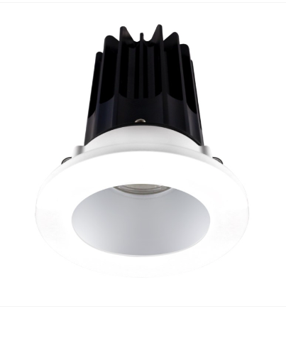 Lotus LED Lights LED-2-S8W2-40K-2RRAK-2RTWH 2" Led Recessed Downlight - 8w - 4000k - 620 Lumens - Silver Reflector - Round White Trim - 120v