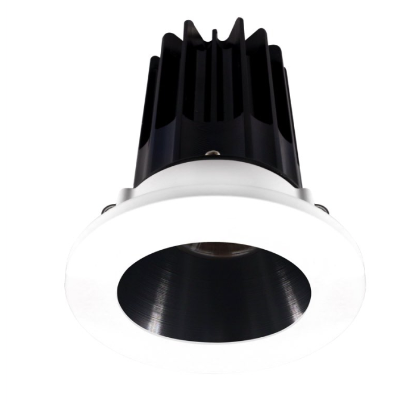 Lotus LED Lights LED-2-S8W2-40K-2RRBK-2RTWH 2" Led Recessed Downlight - 8w - 4000k - 620 Lumens - Black Reflector - Round White Trim - 120v