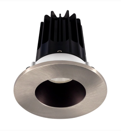Lotus LED Lights LED-2-S8W2-40K-2RRBZ-2RTBN 2" Led Recessed Downlight - 8w - 4000k - 620 Lumens - Bronze Reflector - Round Brushed Nickel Trim - 120v