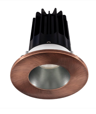 Lotus LED Lights LED-2-S8W2-40K-2RRCH-2RTCP 2" Led Recessed Downlight - 8w - 4000k - 620 Lumens - Chrome Reflector - Round Copper Trim - 120v