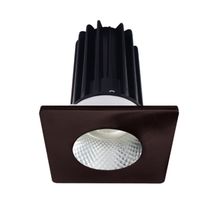 Lotus LED Lights LED-2-S8W2-40K-2RRDM-2STBZ-24D 2" LED Recessed Downlight - 8W - 4000K - 620 Lumens - Diamond Reflector - Square Bronze Trim - 120V - 24° Beam Angle