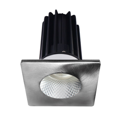 Lotus LED Lights LED-2-S8W2-40K-2RRDM-2STCH 2" LED Recessed Downlight - 8W - 4000K - 620 Lumens - Diamond Reflector - Square Chrome Trim - 120V