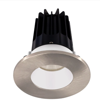 Lotus LED Lights LED-2-S8W2-40K-2RRWH-2RTBN 2" Led Recessed Downlight - 8w - 4000k - 620 Lumens - White Reflector - Round Brushed Nickel Trim - 120v