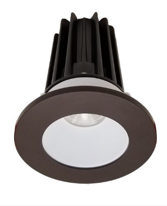 Lotus LED Lights LED-2-S8W2-40K-2RRWH-2RTBZ 2" Led Recessed Downlight - 8w - 4000k - 620 Lumens - White Reflector - Round Bronze Trim - 120v