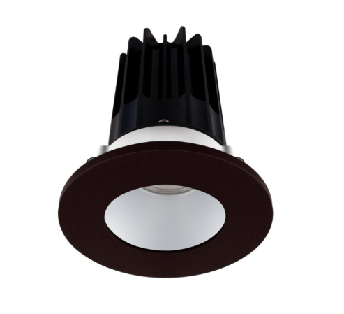 Lotus LED Lights LED-2-S8W2-5CCT-2RRAK-2RTBZ-60D 2" LED Recessed Downlight - 8W - CCT Selectable - Silver Reflector - Round Bronze Trim - 120V - 60° Beam Angle