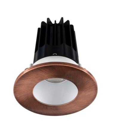 Lotus LED Lights LED-2-S8W2-5CCT-2RRAK-2RTCP-60D 2 inch Recessed Downlight 8W LED 5CCT 600 lm - 60° Beam Angle - Alzak Reflector - Round Copper Trim - Type IC Damp Air-Tight T24 CRI 90+