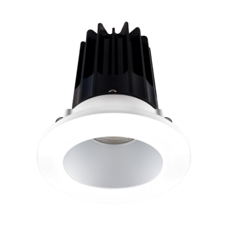 Lotus LED Lights LED-2-S8W2-5CCT-2RRAK-2RTWH-60D 2" LED Recessed Downlight - 8W - CCT Selectable - Silver Reflector - Round White Trim - 120V - 60° Beam Angle