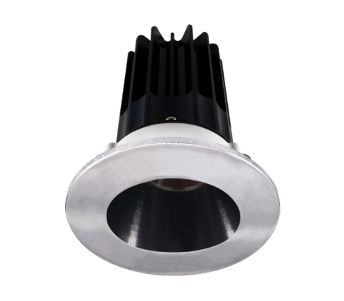 Lotus LED Lights LED-2-S8W2-5CCT-2RRBK-2RTCH-60D 2" LED Recessed Downlight - 8W - CCT Selectable - Black Reflector - Round Chrome Trim - 120V - 60° Beam Angle