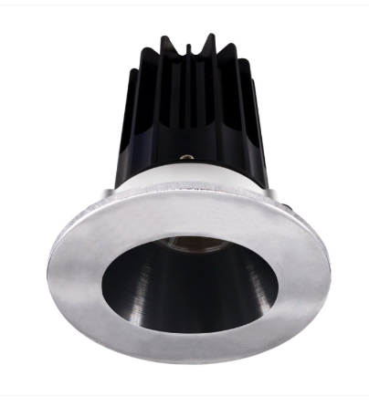 Lotus LED Lights LED-2-S8W2-5CCT-2RRBK-2RTCH 2" Led Recessed Downlight - 8w - 27k / 3k / 35k / 4k / 5k - Black Reflector - Round Chrome Trim - 120v