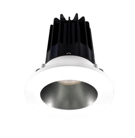 Lotus LED Lights LED-2-S8W2-5CCT-2RRCH-2RTWH-60D 2" LED Recessed Downlight - 8W - CCT Selectable - Chrome Reflector - Round White Trim - 120V - 60° Beam Angle