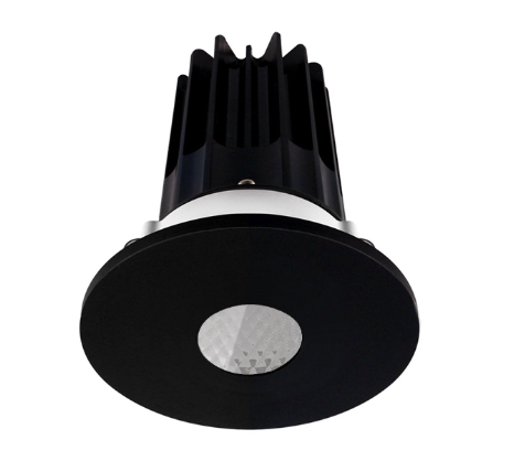 Lotus LED Lights LED-2-S8W2-5CCT-2RRDM-2RPH-BK-60D 2 inch Recessed Downlight 8W LED 5CCT 600 lm - 60° Beam Angle - Diamond Reflector - Round Pinhole Trim - Black - Type IC Damp Air-Tight T24 CRI 90+