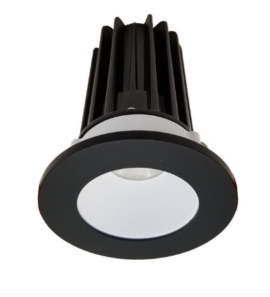 Lotus LED Lights LED-2-S8W2-5CCT-2RRWH-2RTBK 2" Led Recessed Downlight - 8w - 27k / 3k / 35k / 4k / 5k - White Reflector - Round Black Trim - 120v