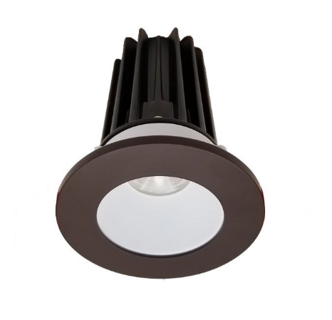 Lotus LED Lights LED-2-S8W2-5CCT-2RRWH-2RTBZ-60D 2" LED Recessed Downlight - 8W - CCT Selectable - White Reflector - Round Bronze Trim - 120V - 60° Beam Angle