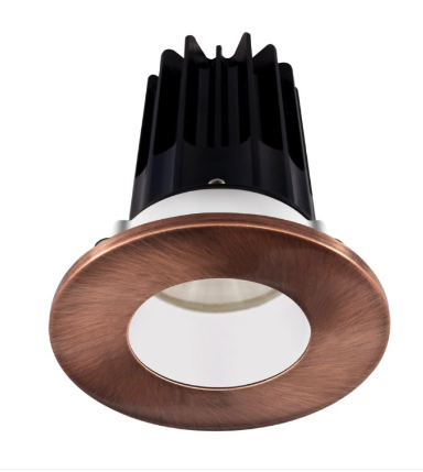 Lotus LED Lights LED-2-S8W2-5CCT-2RRWH-2RTCP 2" Led Recessed Downlight - 8w - 27k / 3k / 35k / 4k / 5k - White Reflector - Round Copper Trim - 120v
