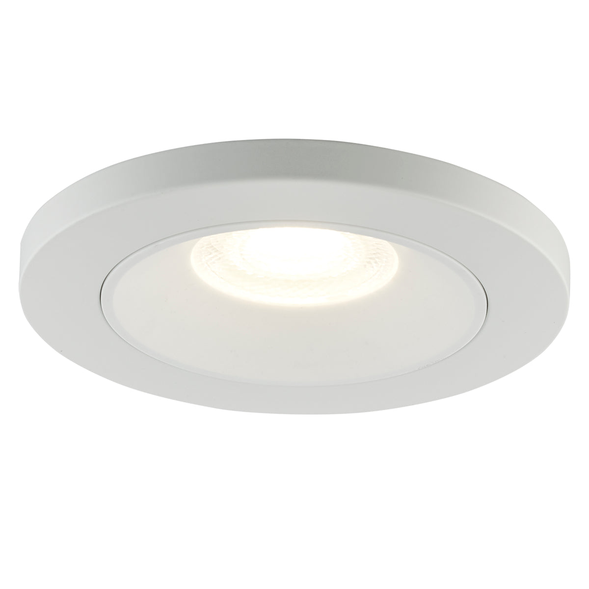 Trans Globe Lighting LED-31000 WH white LED surface mount disk ceiling light angle view