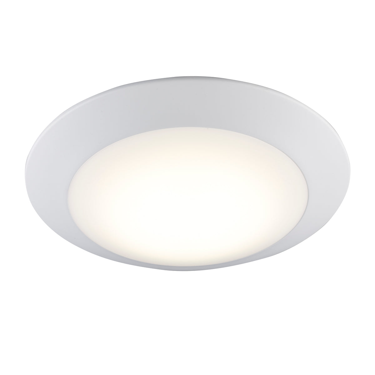 Trans Globe Lighting LED-50099 WH Vanowen 11 inch white LED flush mount ceiling light on