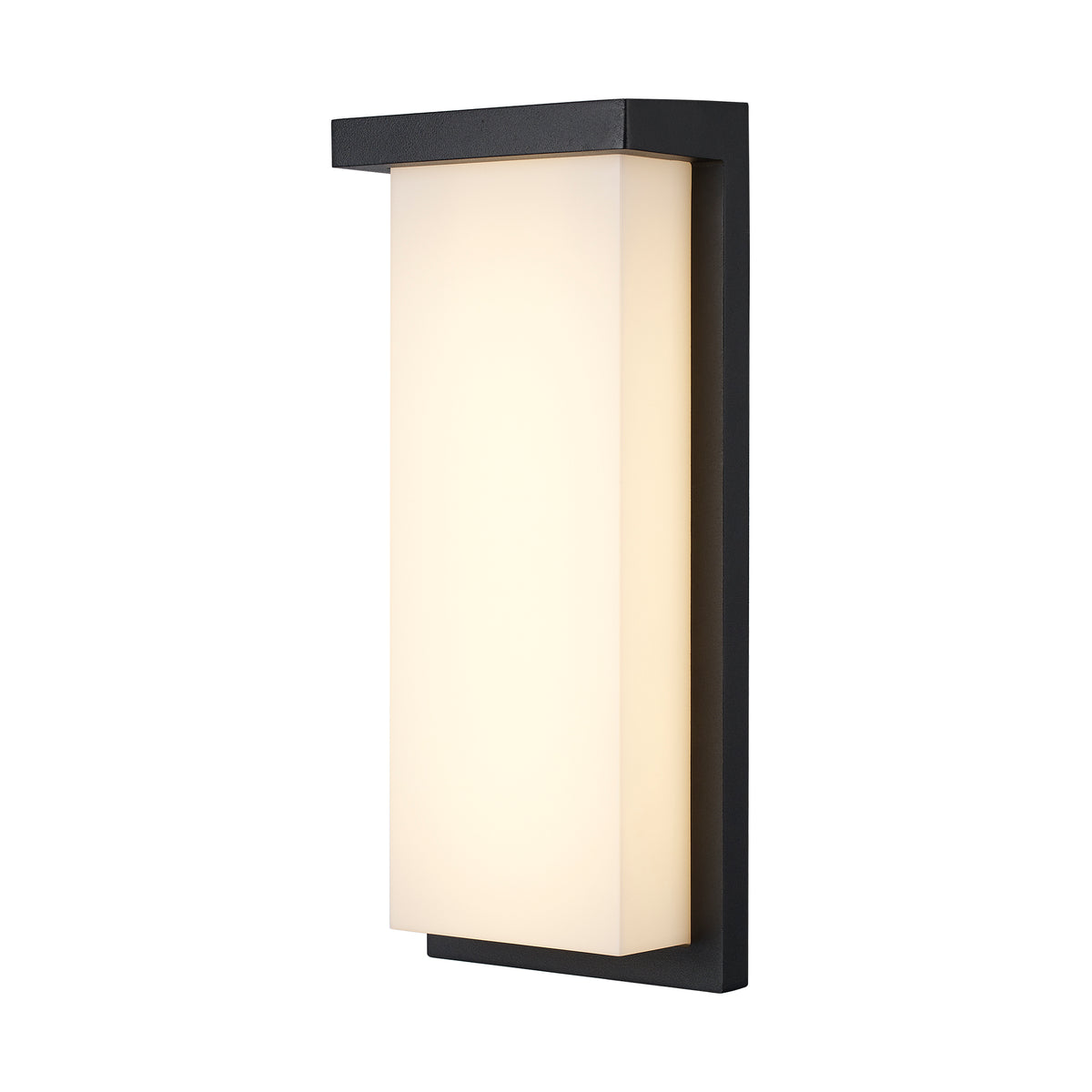 Trans Globe Lighting LED-51904 BK black outdoor wall light angled view