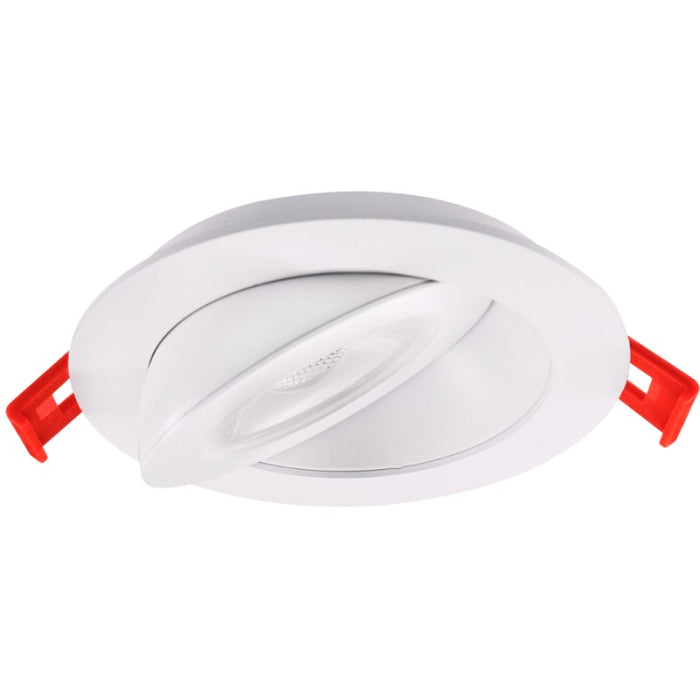 Lotus LED Lights LED-6-S15W-3K-FG-WH 6" Floating Gimbal LED Downlight, CCT 3000K, Lumens 1520lms, 120V, White Finish