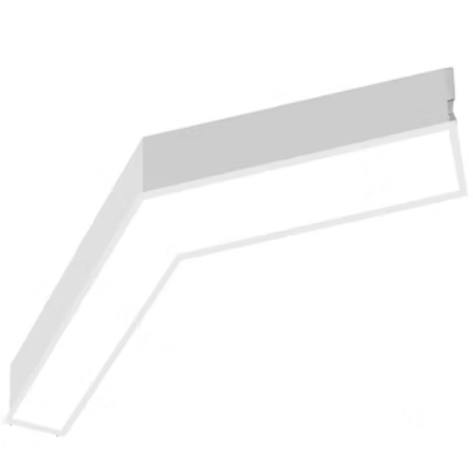 EnvisionLED LED-ALIN2-12X12-120L-3P25-D-5CCT-WH-RTK LED Size 12X12" 120° L-Shape Downlight Recessed Flange Watt 20W/15W/10W, Lumens 2,400/1,800/1,200, 5CCT 50k/40k/35k/30k/27k