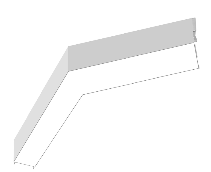 EnvisionLED LED-ALIN2-FL-12X12-120L-3P25-D-5CCT-BL Size 12x12 Inch 120 Degree L-Shape Architectural Linear Downlight , SElectable Wattage 20W/15W/10W, Selectable Lumens 2,400/1,800/1,200lm, 5CCT 50k/40k/35k/30k/27k Black Finish