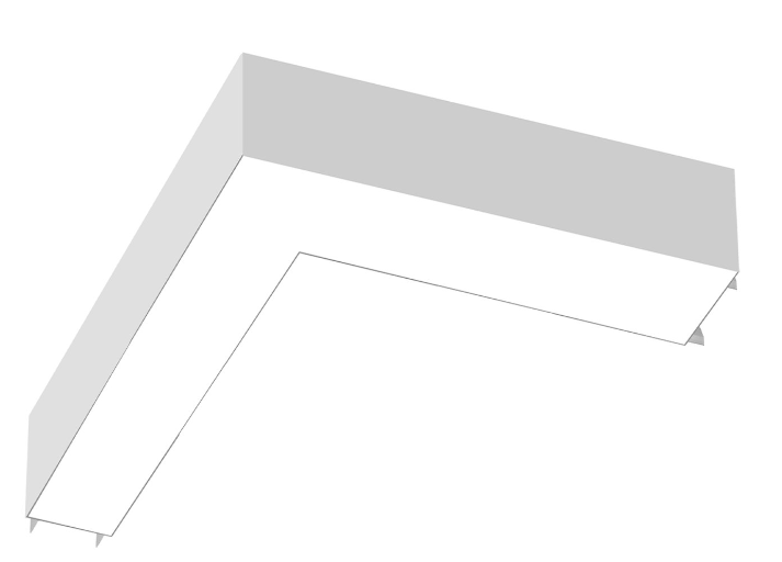 EnvisionLED LED-ALIN2-FL-12X12-L-3P25-UD-5CCT-BL Size 12x12 Inch L-Shape Architectural Linear Downlight and Up Light , SElectable Wattage 25W/19W/13W, Selectable Lumens 3,000/2,280/1,560, 5CCT 50k/40k/35k/30k/27k White Finish