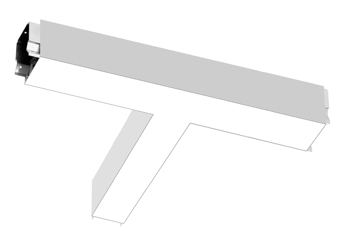 EnvisionLED LED-ALIN2-FL-22X10-T-3P36-UD-5CCT-BL Size 22x10 Inch T-Shape Architectural Linear Downlight and Up Light , SElectable Wattage 36W/25W/17W, Selectable Lumens 4,320/3,000/2,040, 5CCT 50k/40k/35k/30k/27k Black Finish
