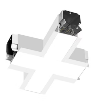 EnvisionLED LED-ALIN2-X-D-5CCT-WH-RTK X-Shape Connector Recessed Flange Watt 10W/7.5W/5W, Lumens 1,200/900/600, 5CCT 50k/40k/35k/30k/27k