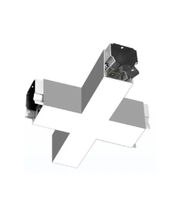 EnvisionLED LED-ALIN2-X-D-5CCT-WH-TML 8-in Trimless Kit, X Shaped Connector, WHT for ALIN2 Linear Fixtures