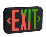 EnvisionLED LED-EM-EXT-RG-BL LED Emergency Exit Sign, Wattage 3W, Voltage 120/277V, CCT Green, Black Finish