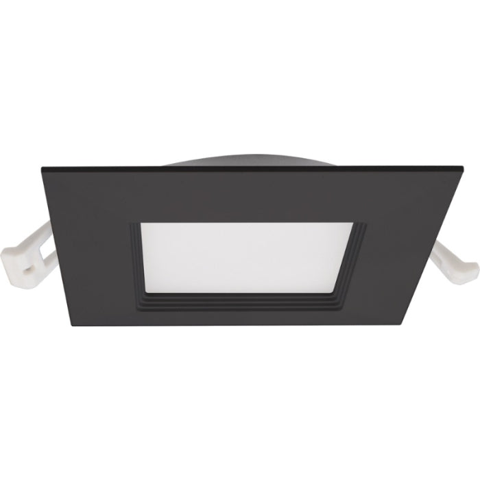 Lotus LED Lights LED-S9W-5CCT-BK-SQ-BF 4" Square Regressed Baffle Economy LED Downlight W/ Power 9W, 5CCT, Lumens 750lms, Black Finish