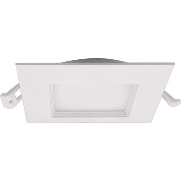 Lotus LED Lights LED-S9W-5CCT-WH-SQ-BF 4" Square Regressed Baffle Economy LED Downlight W/ Power 9W, 5CCT, Lumens 750lms, White Finish