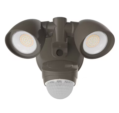 EnvisionLED LED-SC2R-3P30-TRI-BZ-PIR Round Double Head Security