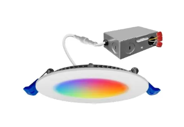 EnvisionLED LED-SL-PNL-6R-12W-RGB+W-WH 6-in 12W Slim-Line LED Slim Panel Downlights, 120V, RGB+W, White