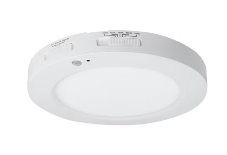 EnvisionLED LED-SLDSKR-5-12W-5CCT-WH-BMS 5" Slim-Line Surface Mount Round Bi-Level Motion Sensor, 12W, 750lm, 120V