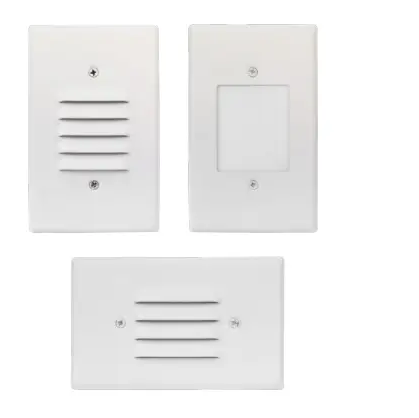 EnvisionLED LED-STEP-AGL-2W-27K-120-WH LED Step Light with Interchangeable Faces, Wattage 2W, Color Temperature 2700K, Voltage 120V, White Finish