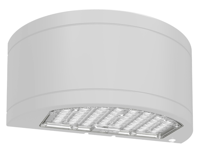 EnvisionLED LED-WPUD-SC-3P40-TRI-WH-PC Half Cylinder Up/Down Wall Pack Light, 3CCT 30k/40k/50k, Selectable Wattage 40W/32W/24W, SElectable Lumens 5,800/4,640/3,480 White Finish
