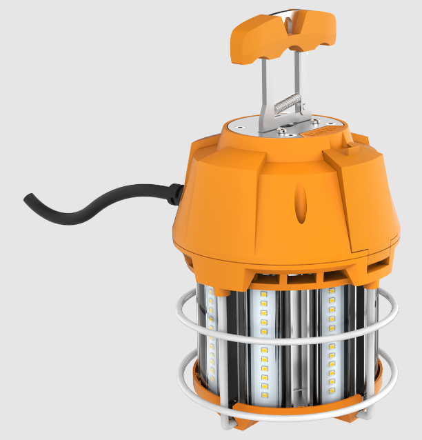 Eiko LED60WTMP50K-G8 LED Temporary Work Light Connectable, Wattage 60W, Lumens 7200 lm, Non-Dim, 80+CRI, Color Temperature 5000K, Hook Base 120VAC