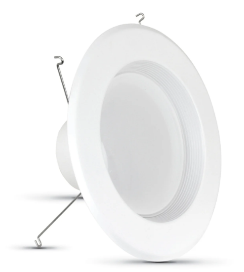 Feit Electric LEDG2R5675/927 5-6 in. (75W Replacement) Soft White Dimmable LED Downlight Retrofit Kit, Color Temperature 2700K,Wattage 15W, Voltage 120V