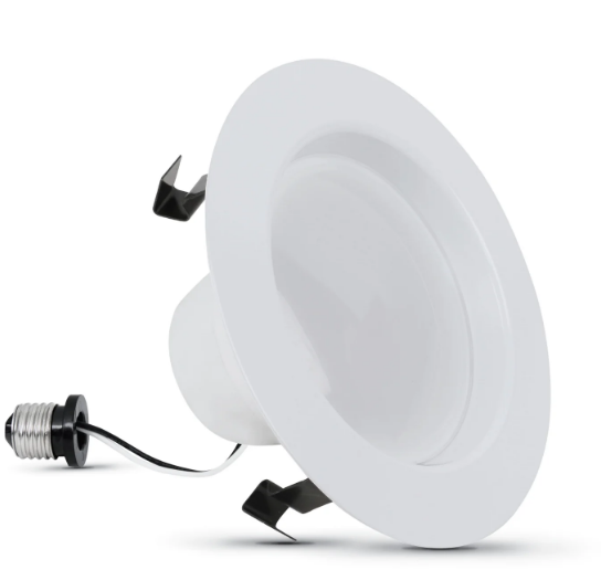 Feit Electric LEDR4XHO/930CA 4 in. 75W Replacement Warm White Dimmable LED Recessed Downlight, Color Temperature 3000K, Wattage 11.1W, Voltage 120V