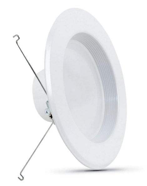 Feit Electric LEDR56B/927CA/MP/6 5/6 in. 75W Replacement Soft White Dimmable LED Recessed Downlight, Color Temperature 2700K, Wattage 10.2W, Voltage 120V - 6 Pack