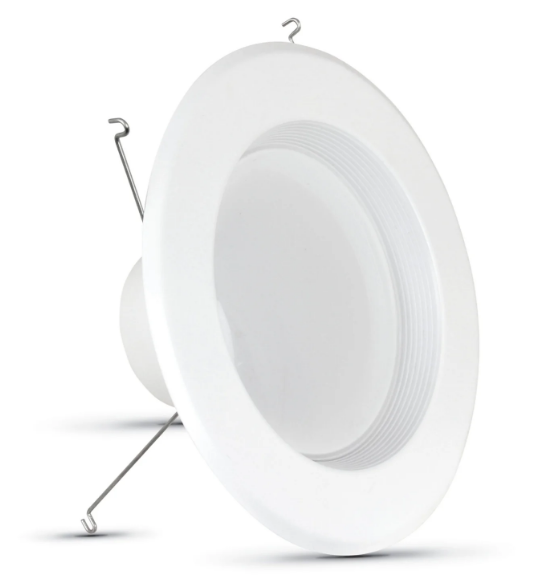 Feit Electric LEDR56B/950CA/MP/6 5/6 in. 75W Replacement Daylight Baffle Trim LED Recessed Downlight, Color Temperature 5000K, Wattage 10.2W, Voltage 120V - 6 Pack