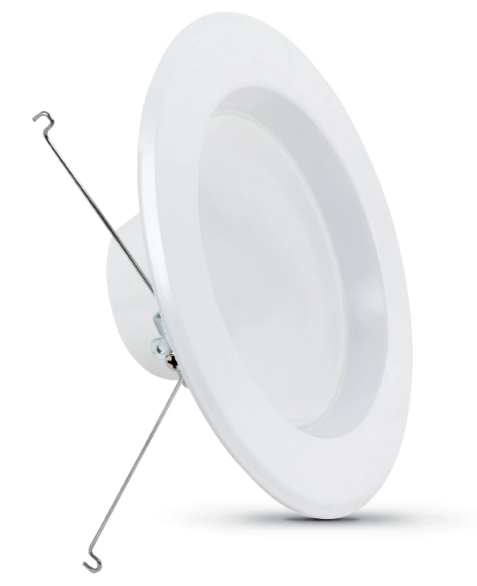 Feit Electric LEDR56/927CA 5/6 in. Standard Base Adapter Dimmable LED Recessed Downlight, Color Temperature 2700K , Wattage 10.2W, Voltage 120V